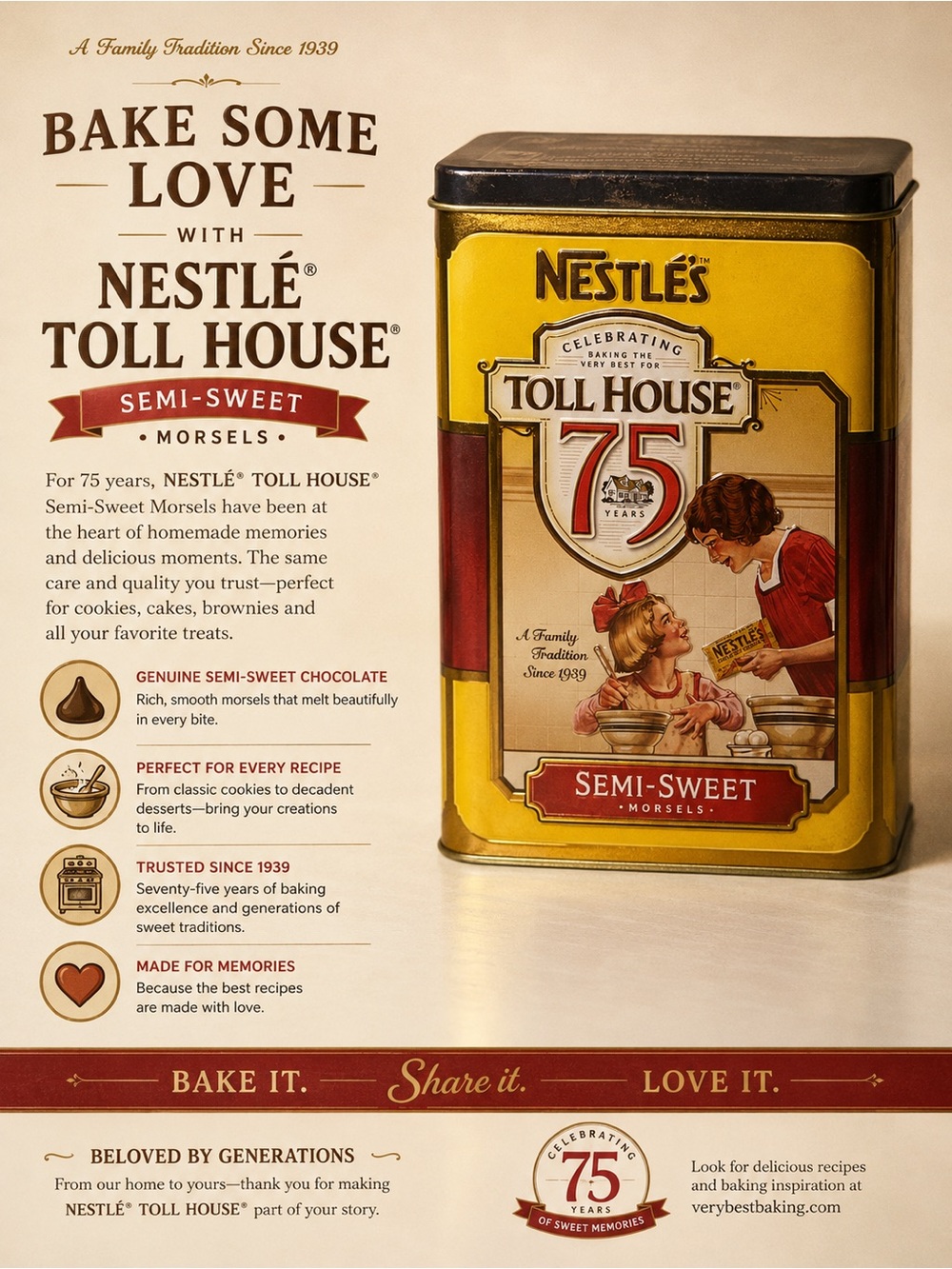 Nestlé Toll House Semi-Sweet Morsels Tin